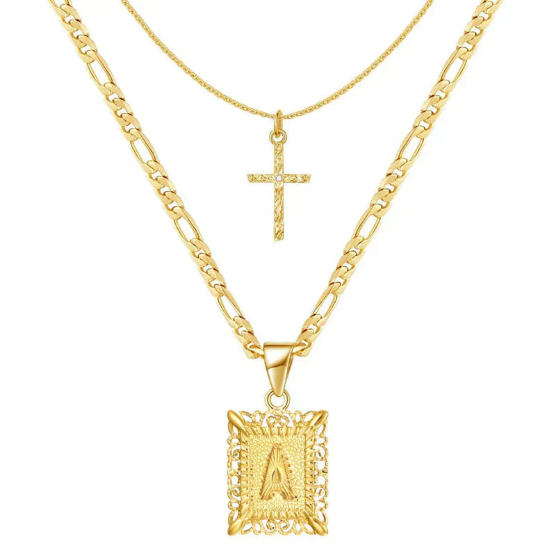 Collier Initial Croisé | Or