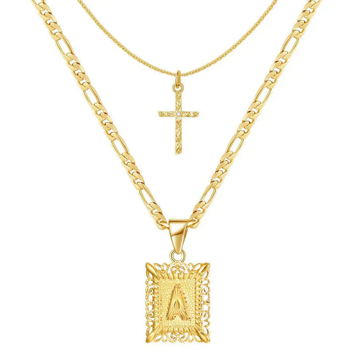 Collier Initial Croisé | Or