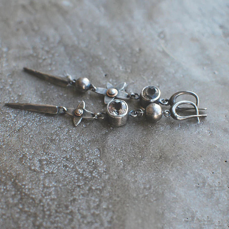 Pendentif Boucle d'Oreille Étoile en Strass