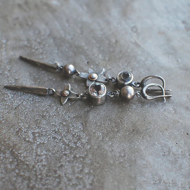 Pendentif Boucle d'Oreille Étoile en Strass