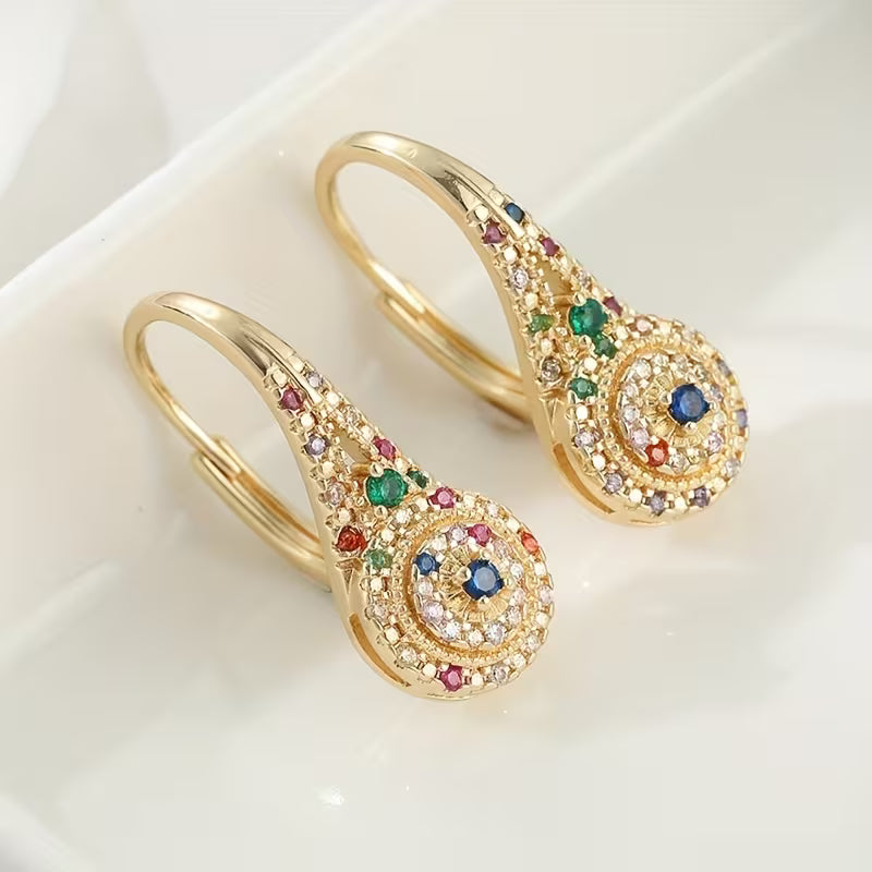 Boucles d'oreilles Élégance Multicolore Étincelante