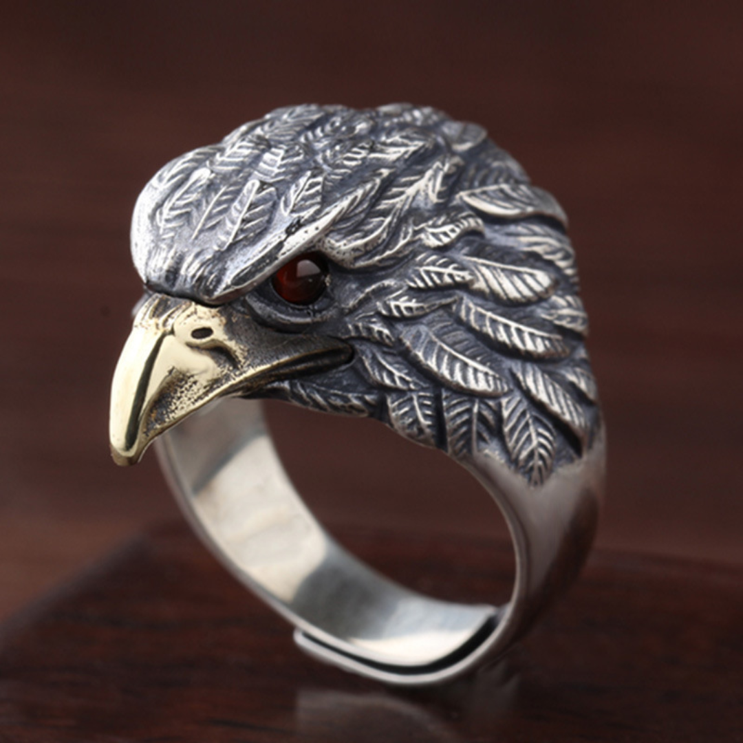 Bague pour Homme Tête d'Aigle Majestueuse