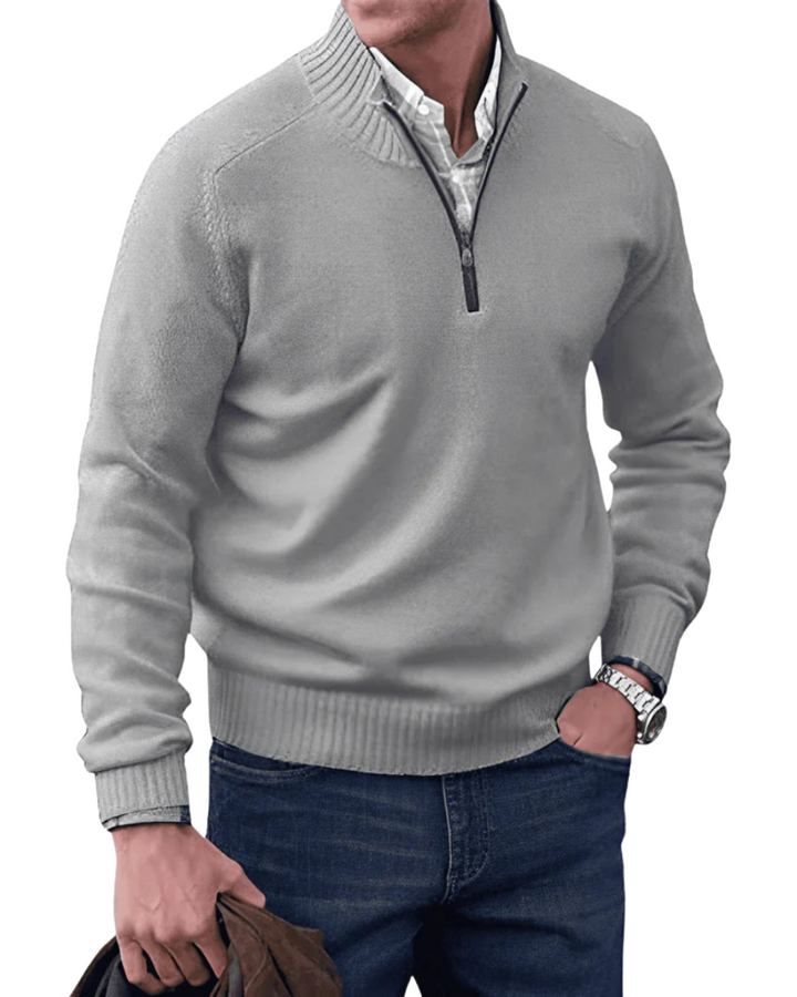 Pull demi-zip intemporel