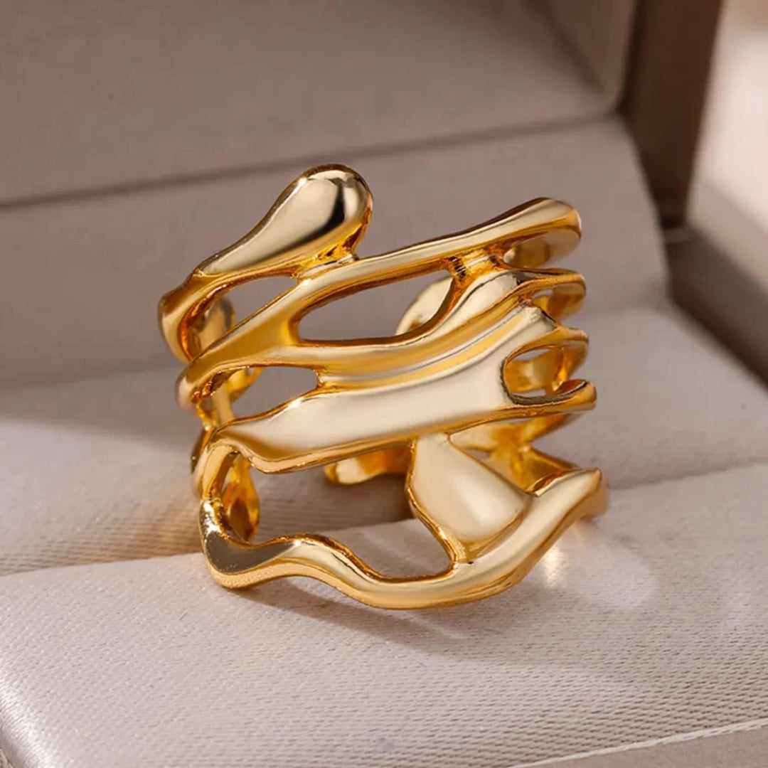 Bague en Or Forgé Irrégulière