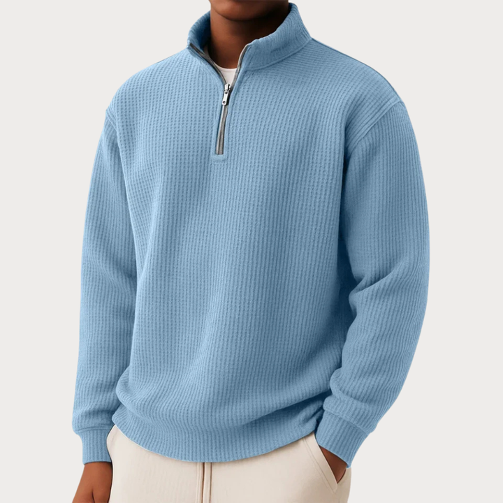 Pull en maille demi-zip