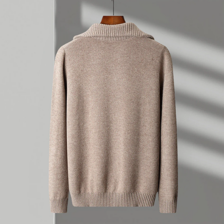 Pull demi-zip en laine mérinos essentielle