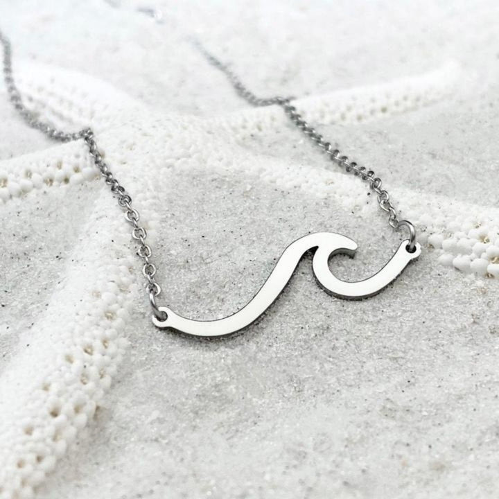 Collier Vague de Mer Argentée