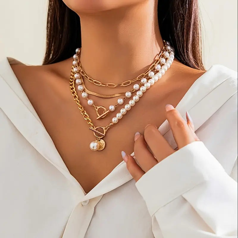Collier Vintage en Perles et Chaîne en Or | Or