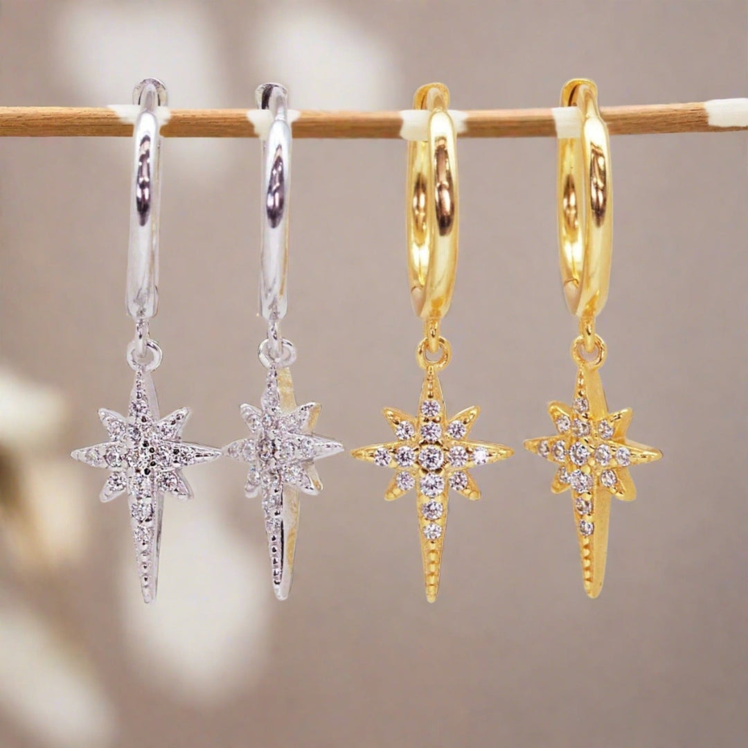 Boucles d'oreilles Étoiles Brillantes