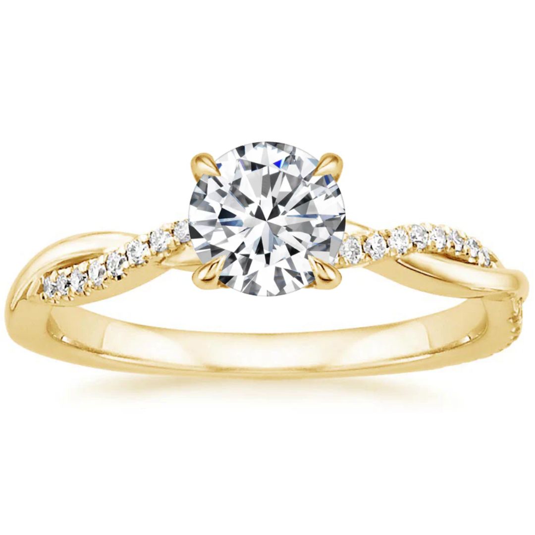 Bague Élégante en Zirconium Doré