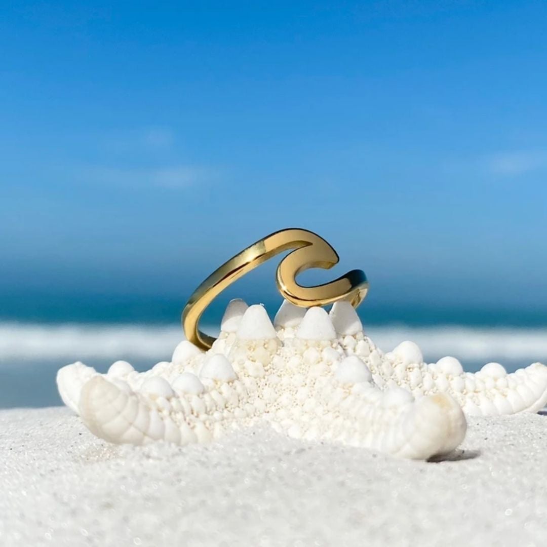 Bague Vague de Mer en Or