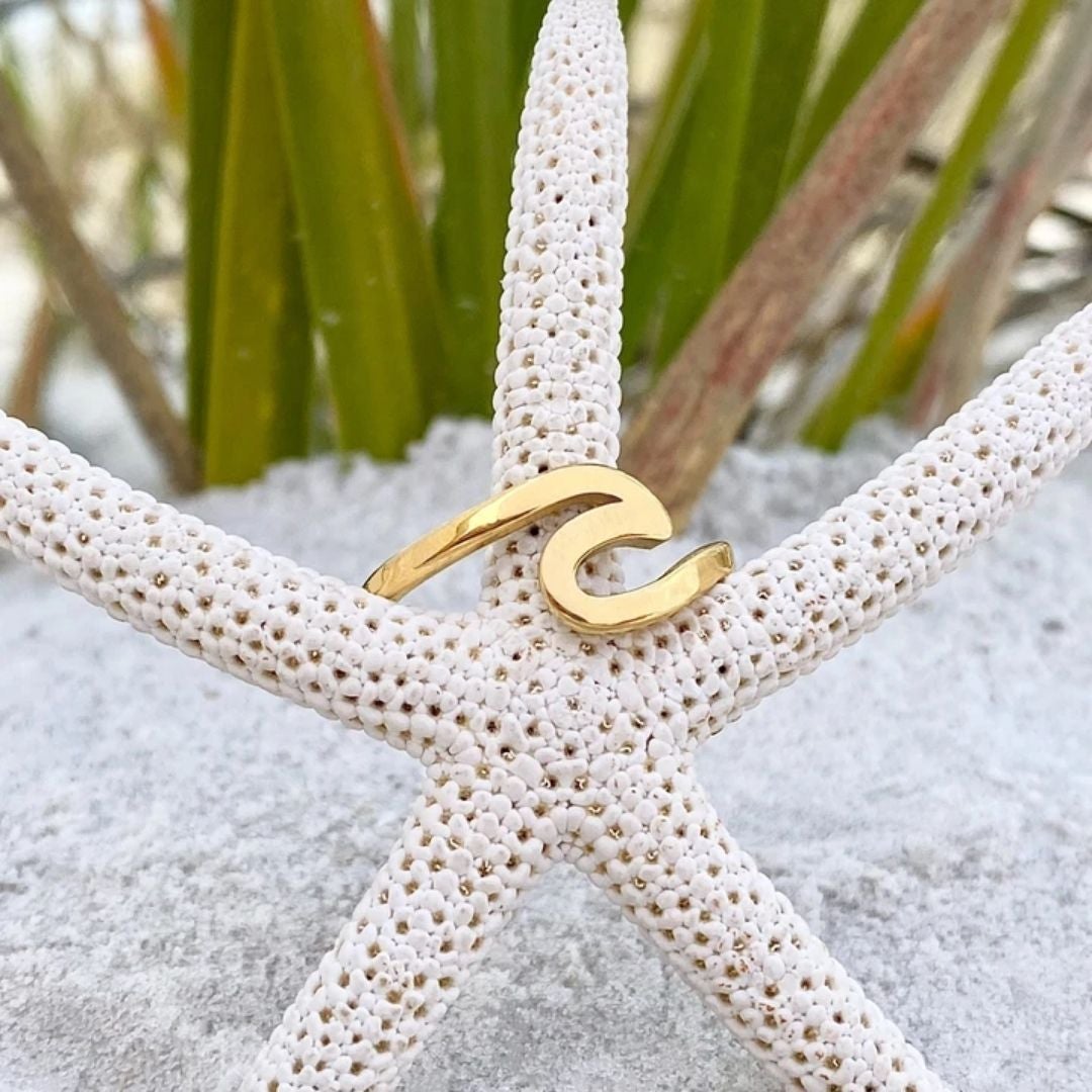 Bague Vague de Mer en Or