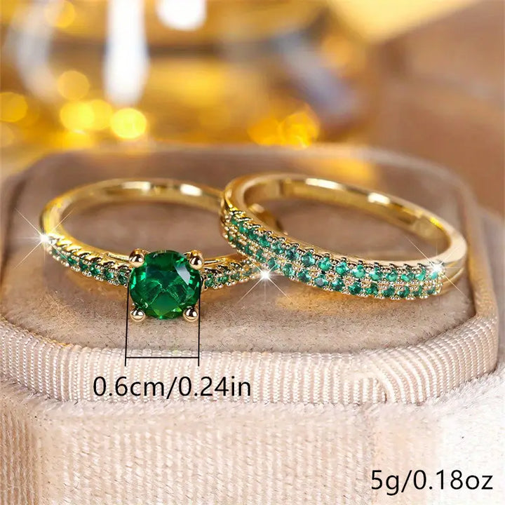 Bague Duo Émeraude Serena émeraude | Or