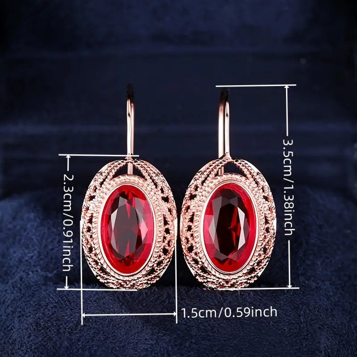 Boucles d'oreilles Talessia Rougefort | Or Rose