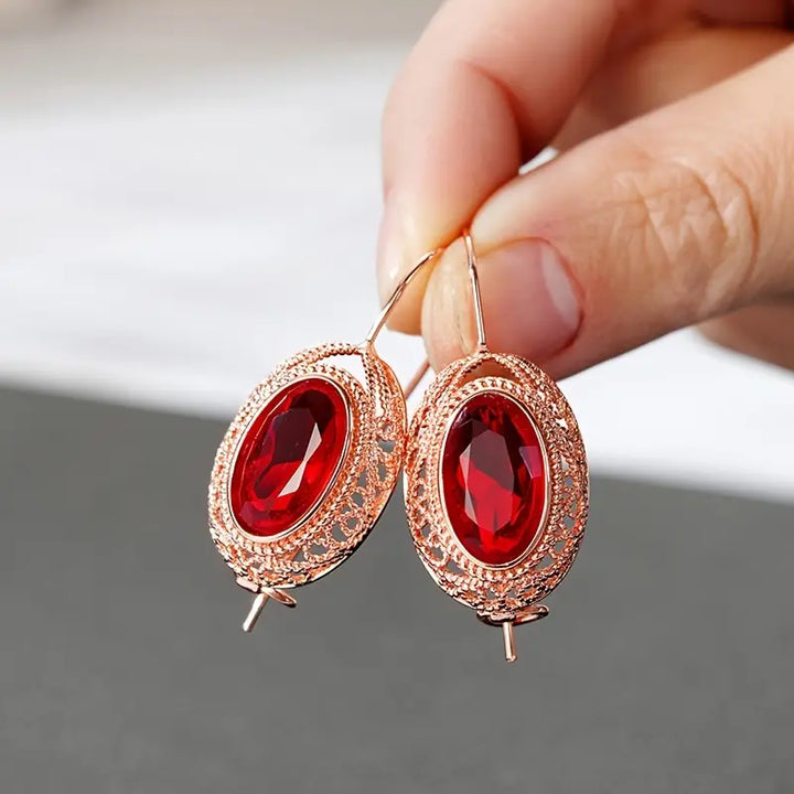 Boucles d'oreilles Talessia Rougefort | Or Rose