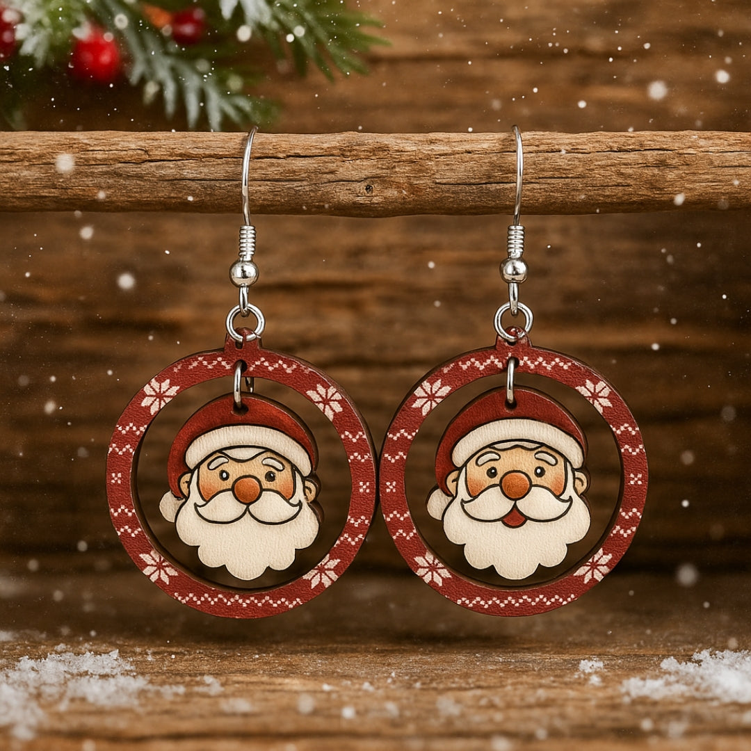 Boucles d'oreilles Santa Hoop