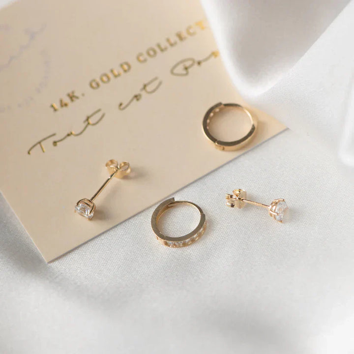 Boucles d'oreilles en pierre Dara Brillane | Or