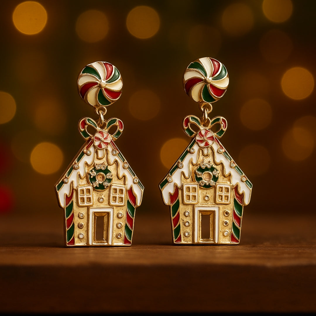 Boucles d'oreilles Maison de Bonbons
