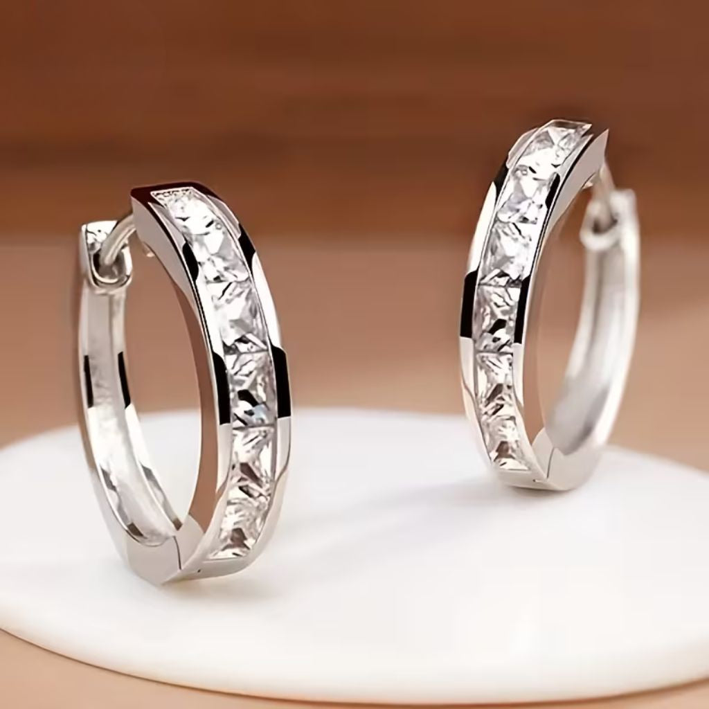 Boucles d'oreilles en argent en forme de flamme