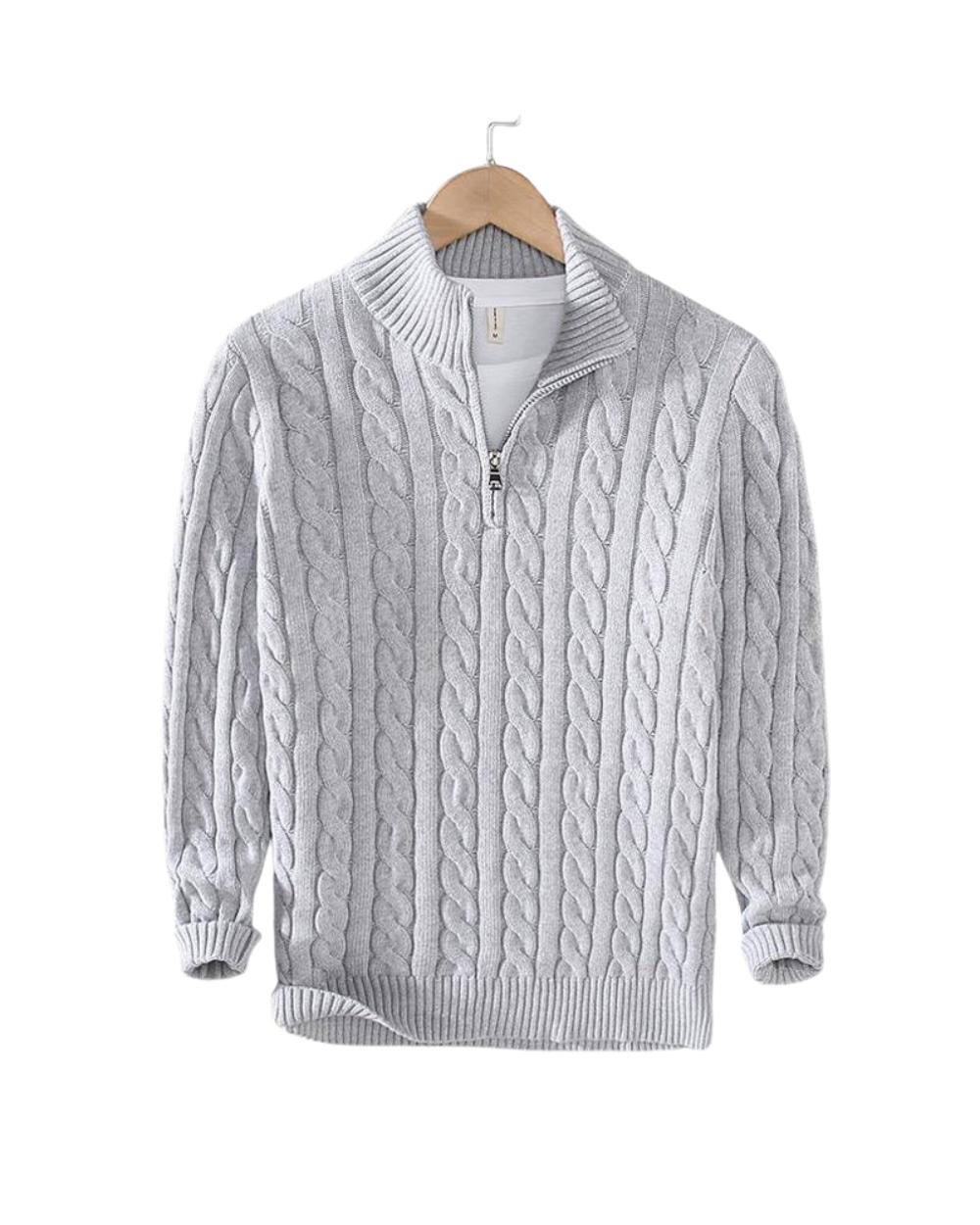 Pull zippé en maille fine