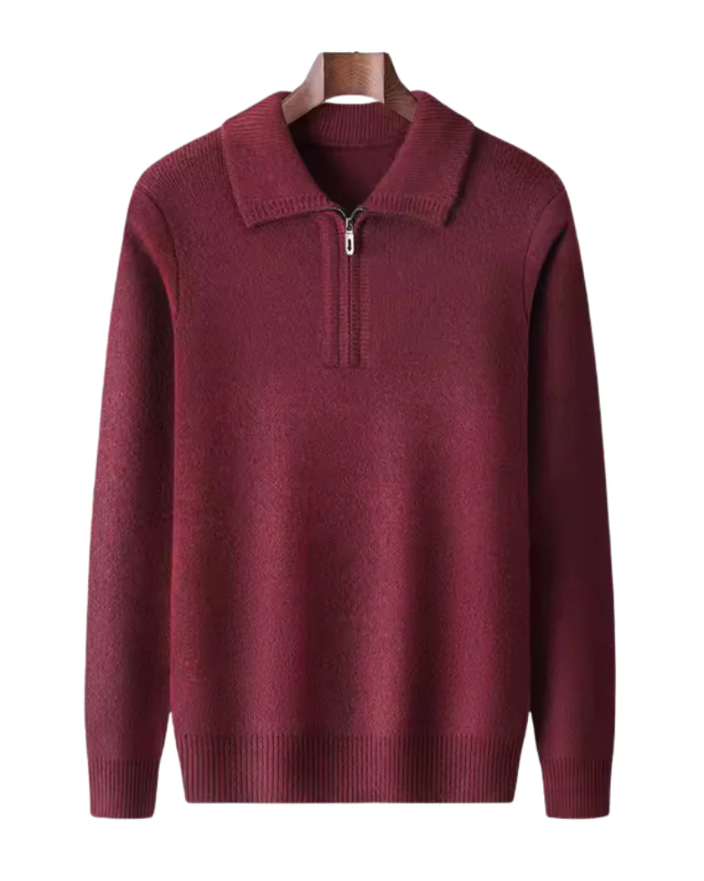 Pull demi-zip en cachemire raffiné