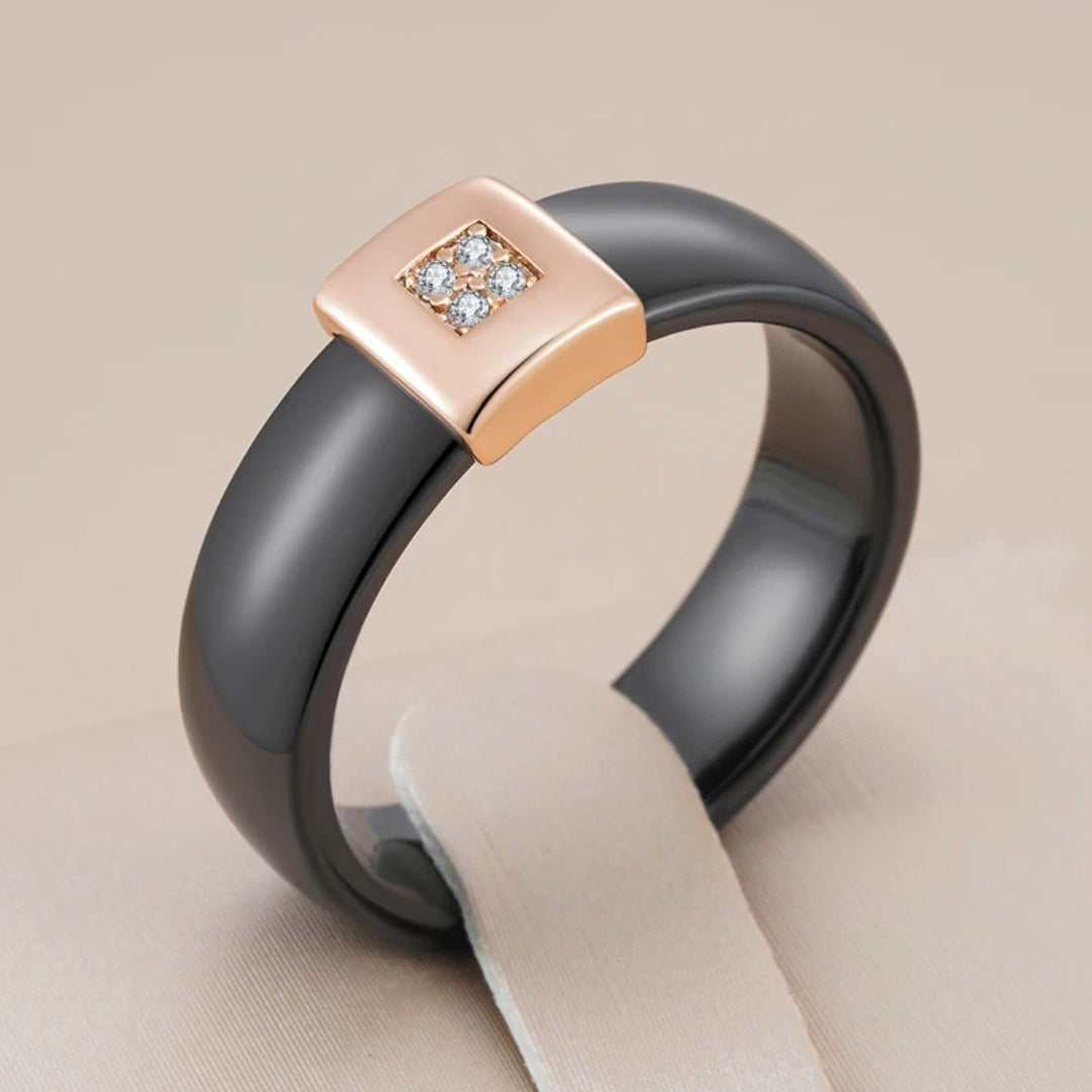 Bague Élegante en Or Noir