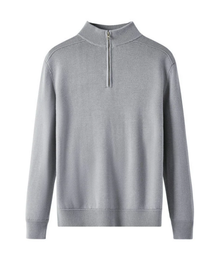 Pull demi-zip en laine mérinos