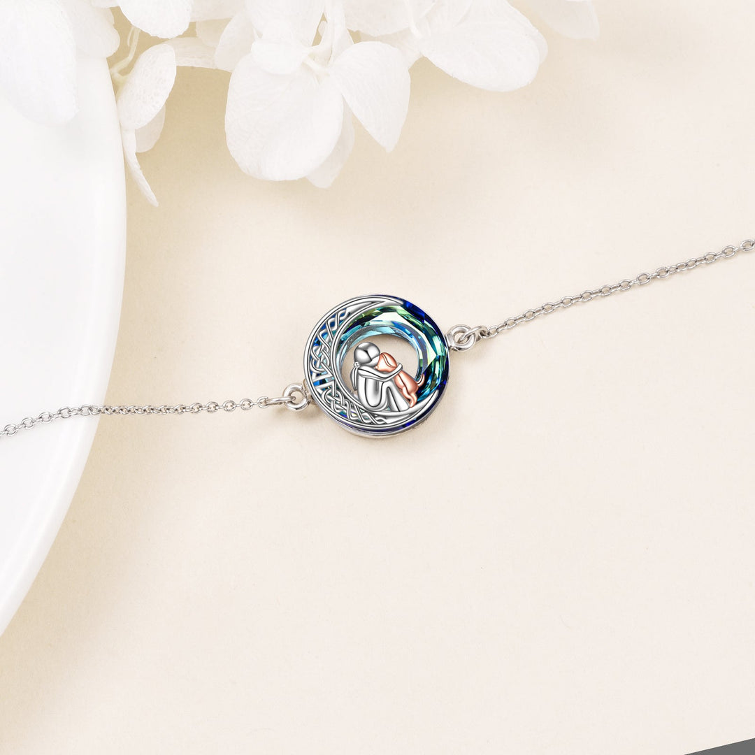 Bracelet avec Charme de Chien Ajustable en Argent Sterling