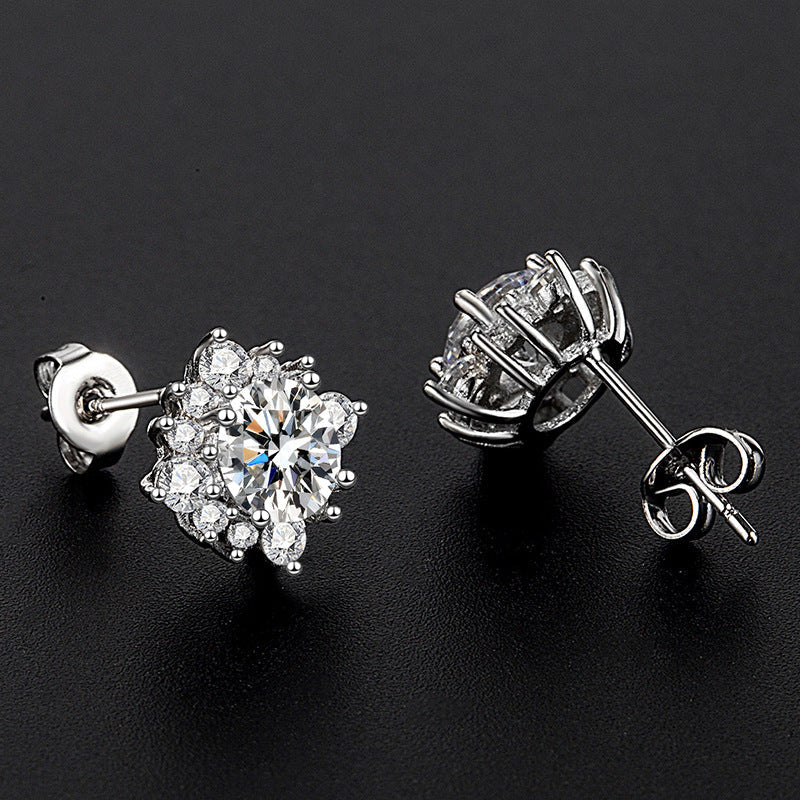 Boucles d'oreilles Luna Glow | Or blanc 16k