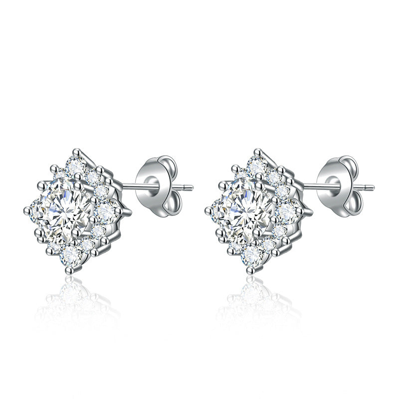Boucles d'oreilles Luna Glow | Or blanc 16k