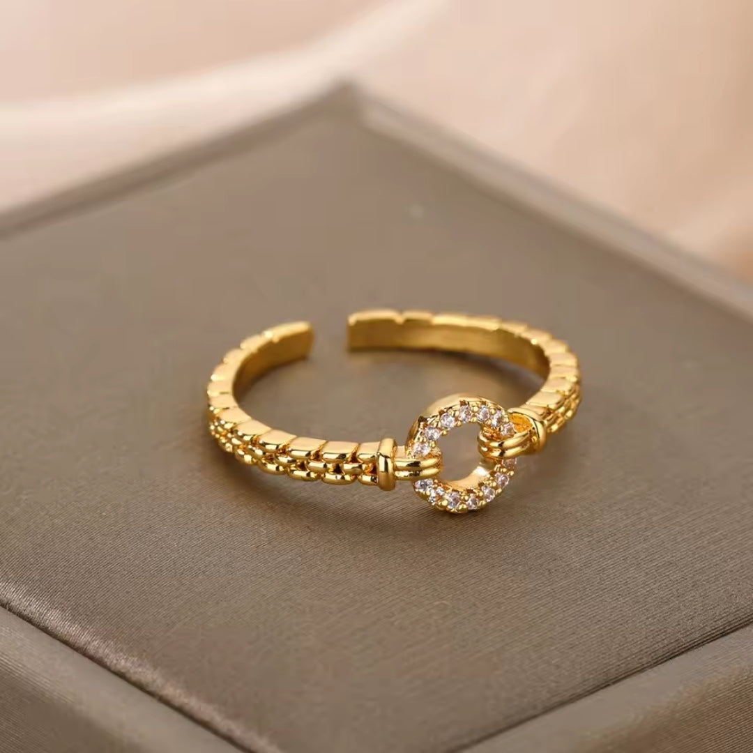 Bague en Or Ouverte Réglable