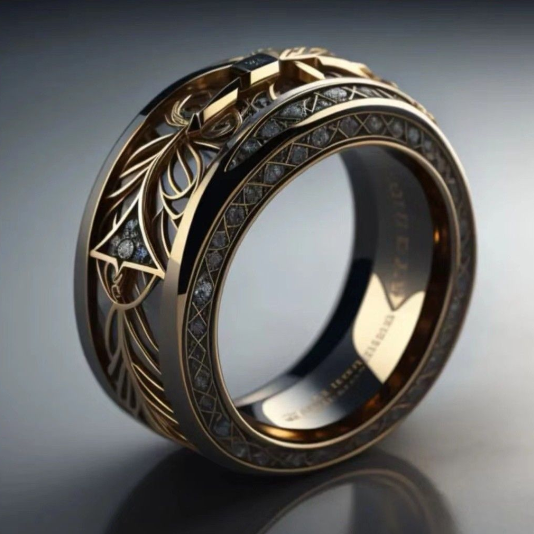 Bague pour homme gravée Vintage Warrior