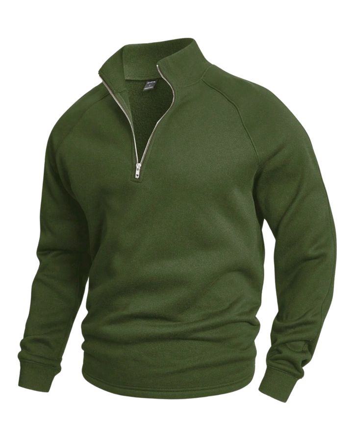 Pull demi-zip premium en maille fine