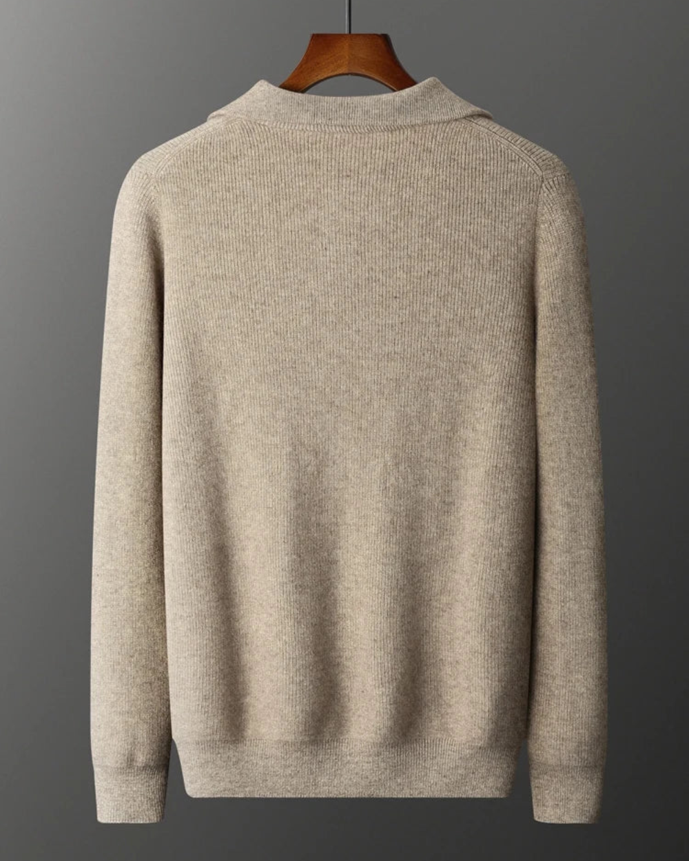 Pull demi-zip en cachemire signature