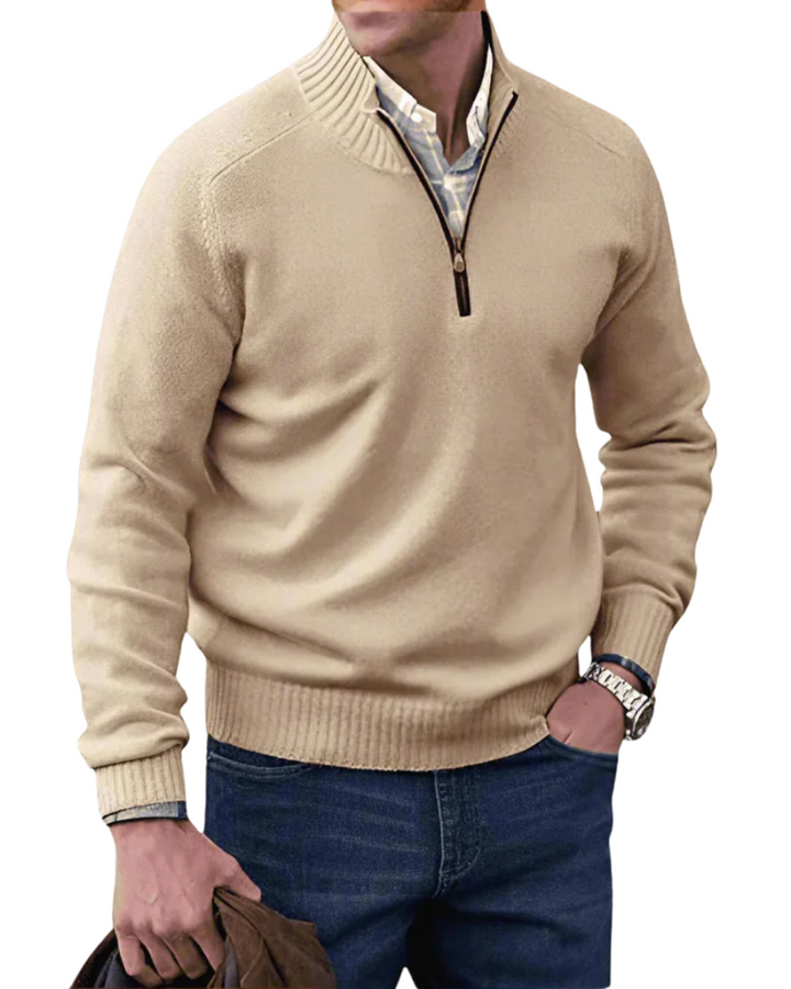 Pull demi-zip intemporel