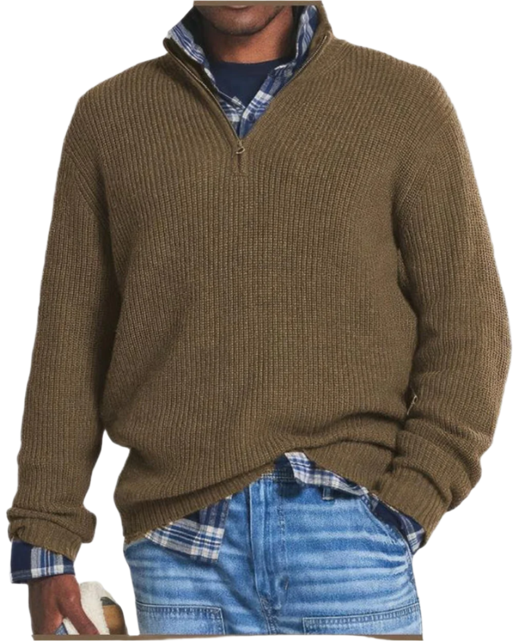 Pull demi-zip classique