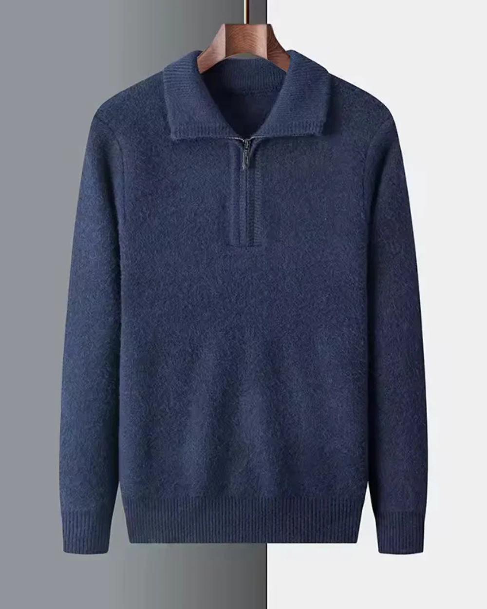 Pull demi-zip en cachemire raffiné