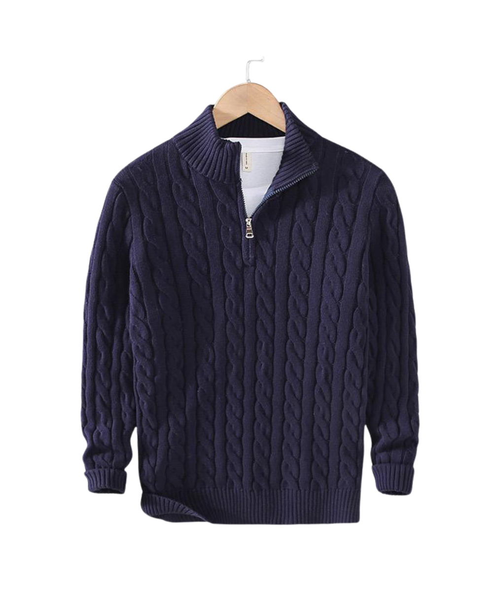 Pull zippé en maille fine