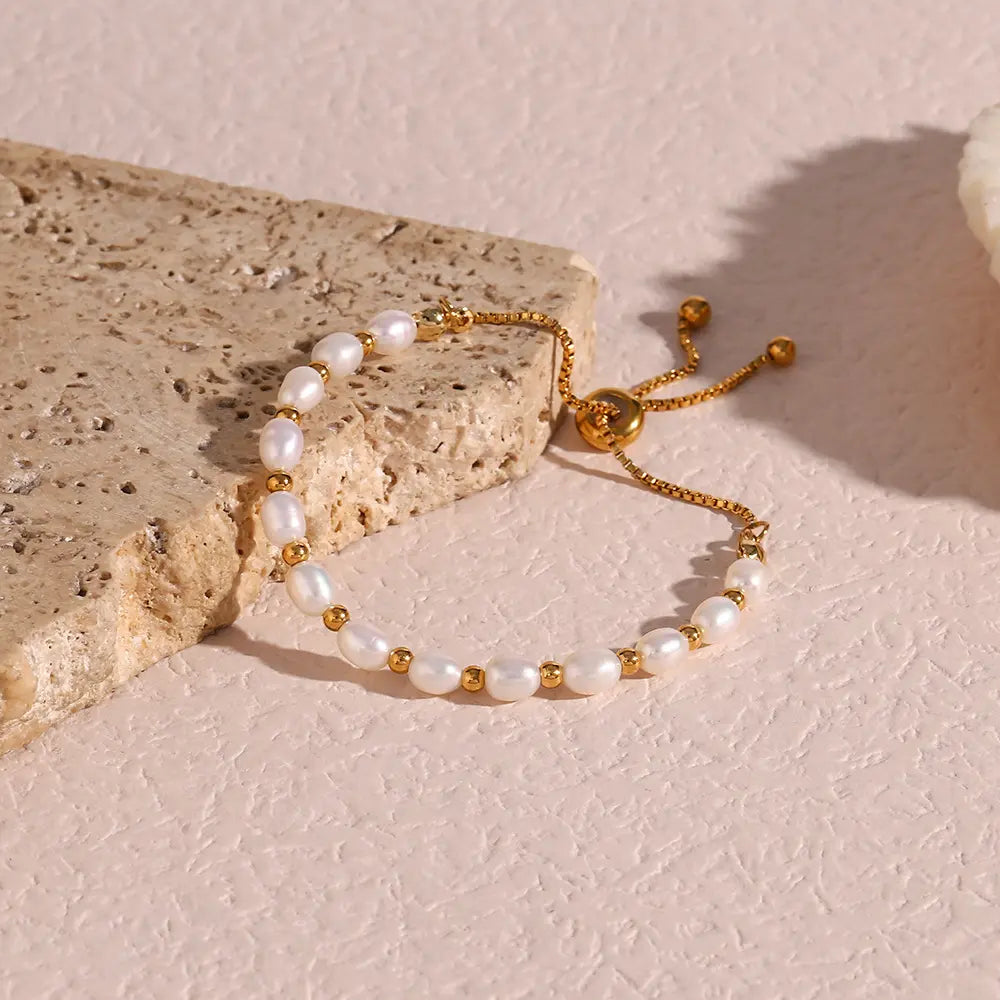 Bracelet en perles classiques et or