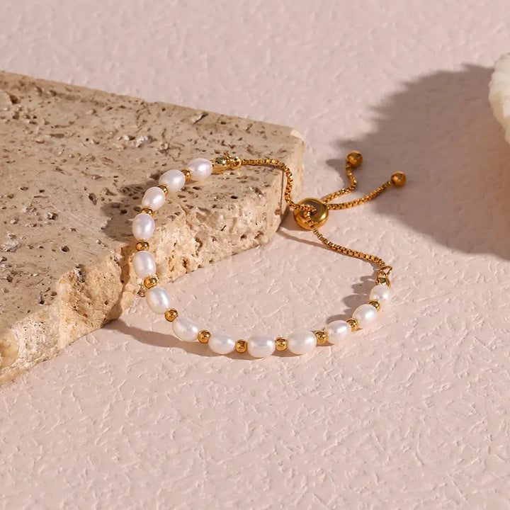 Bracelet en perles classiques et or