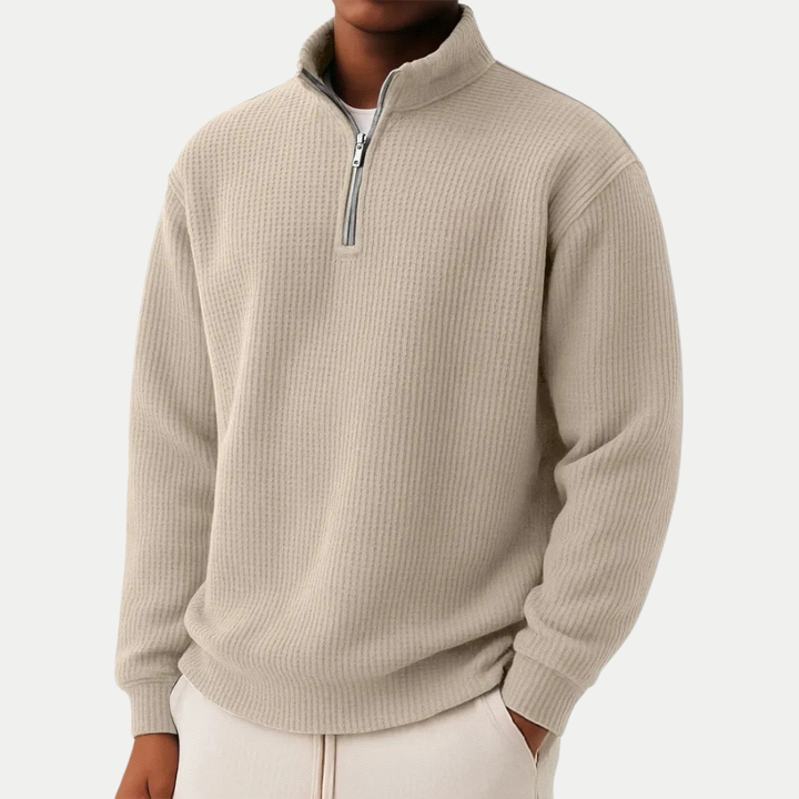 Pull en maille demi-zip