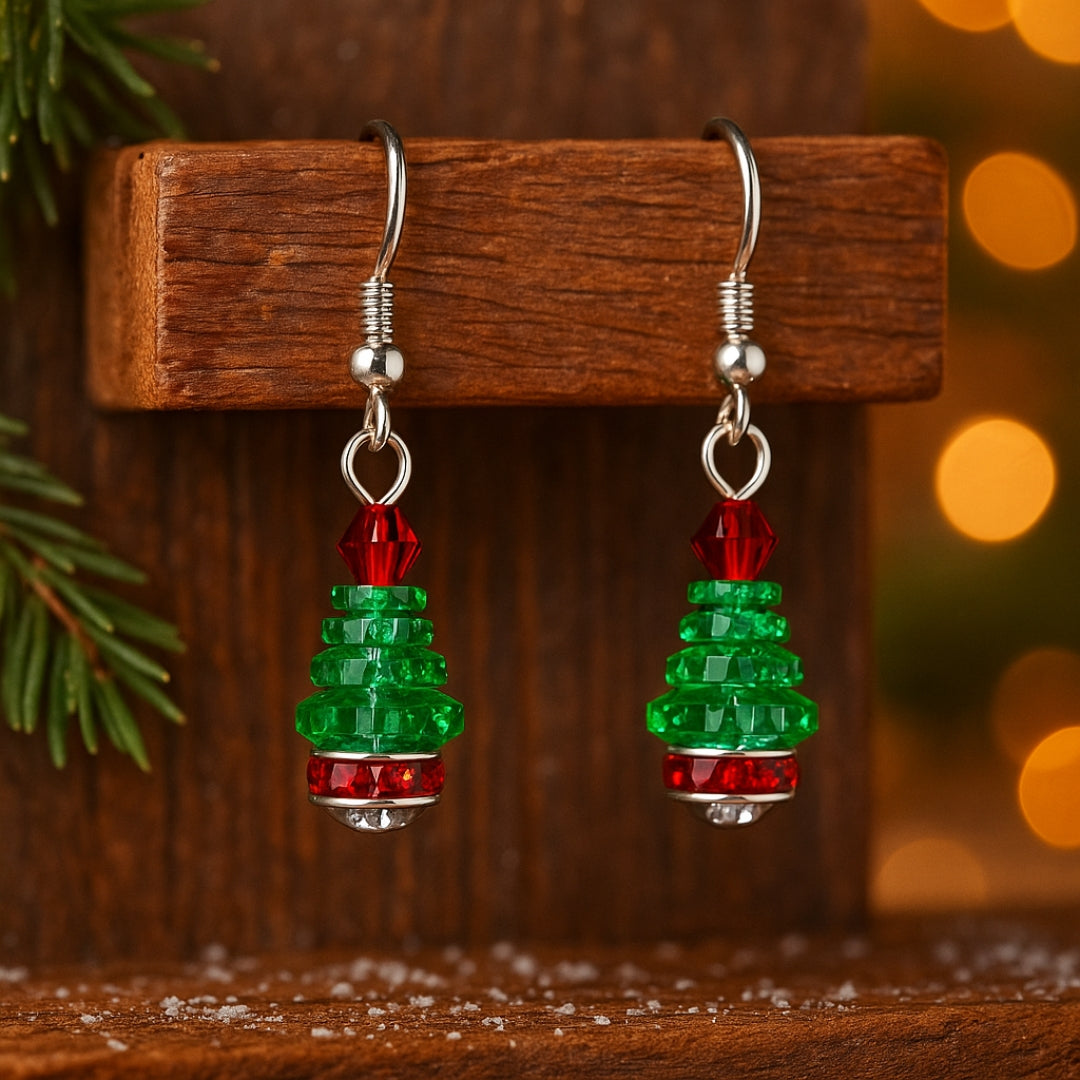 Boucles d'oreilles Émeraude Brillante