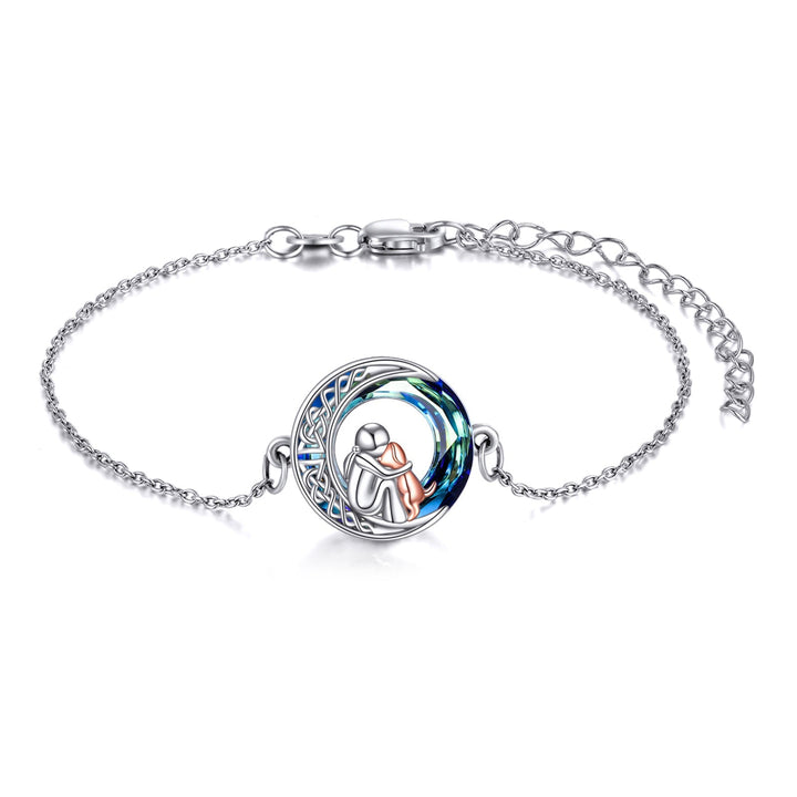 Bracelet avec Charme de Chien Ajustable en Argent Sterling