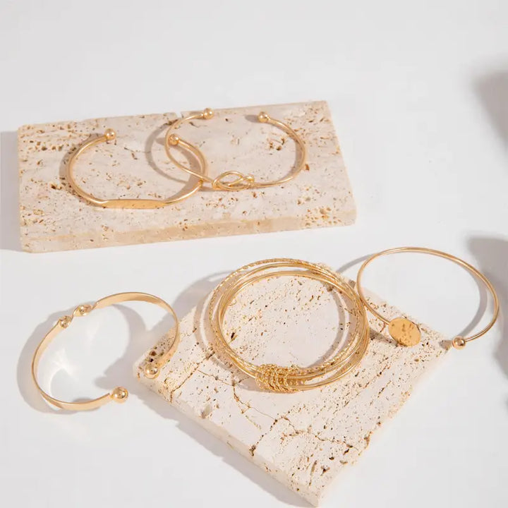 Ensemble de Bracelets Élégance Nouée | Or