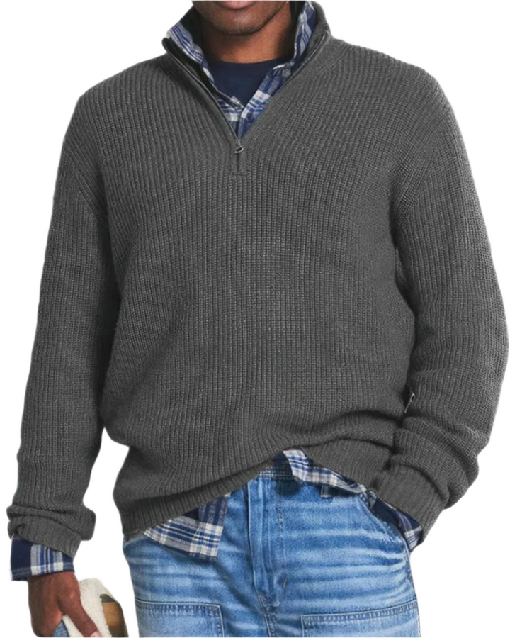 Pull demi-zip classique