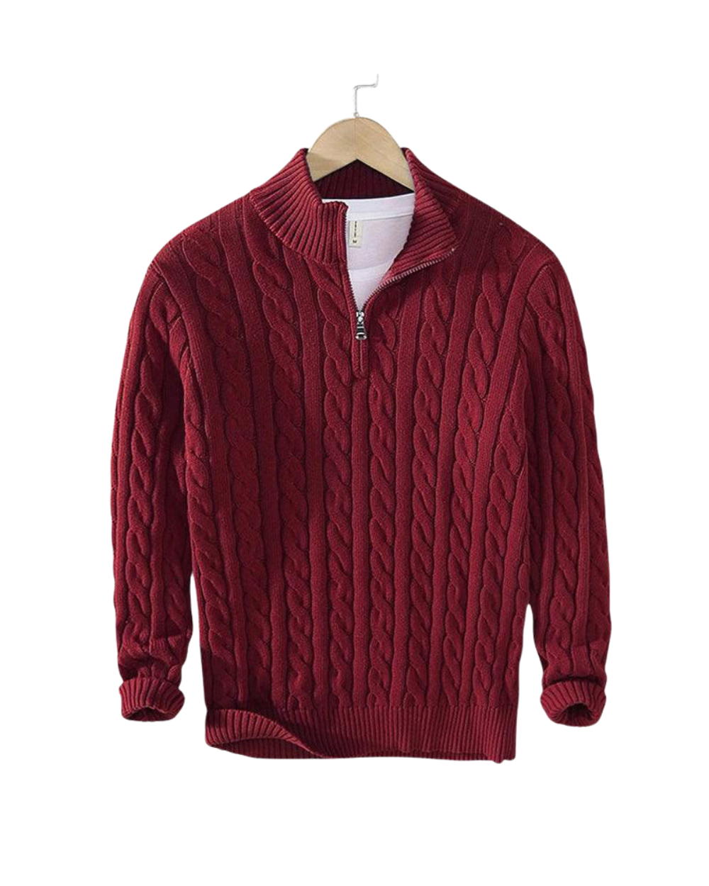 Pull zippé en maille fine