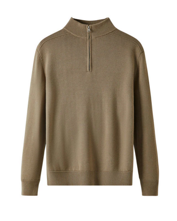 Pull demi-zip en laine mérinos