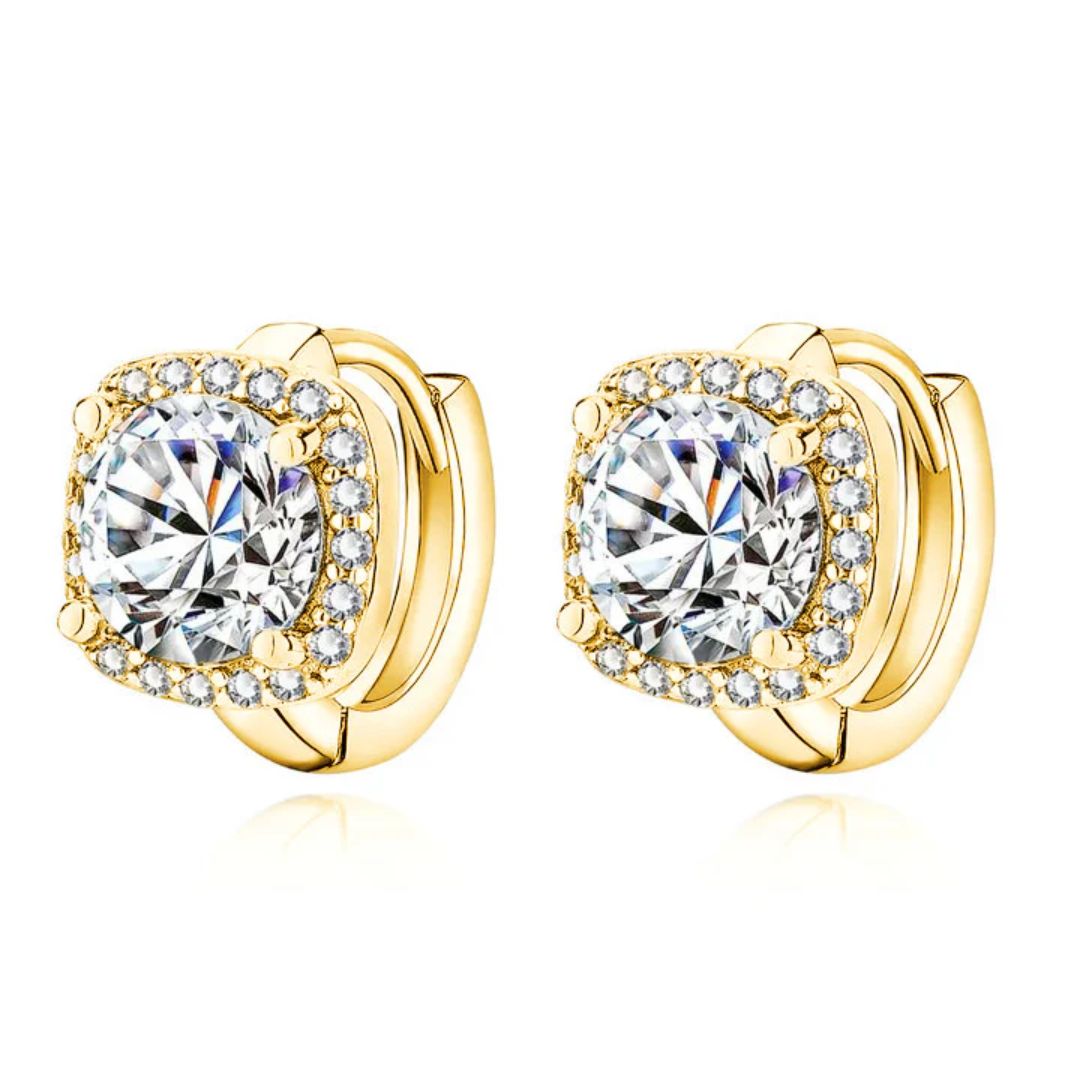 Boucles d'oreilles créoles en zircon