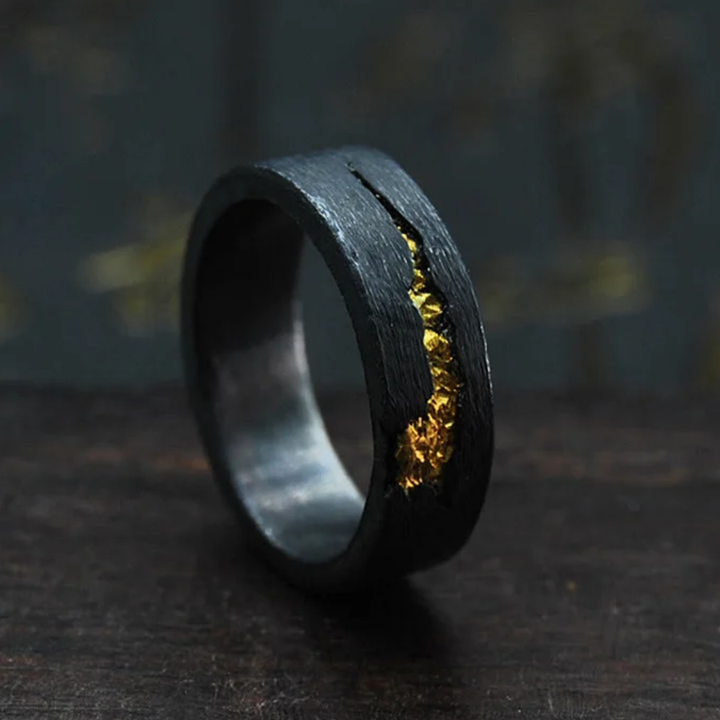 Bague à Bord Doré Ébréché