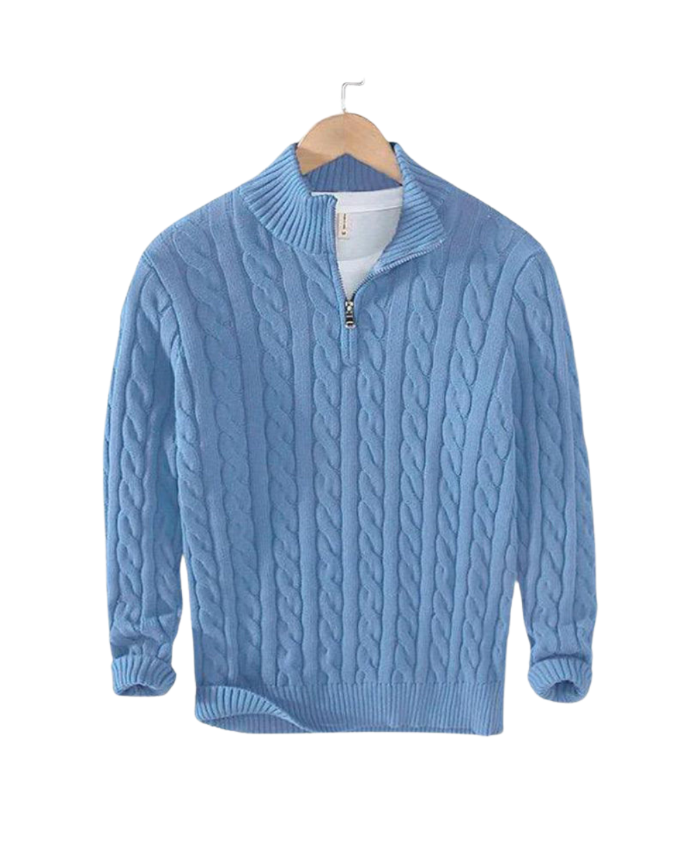 Pull zippé en maille fine